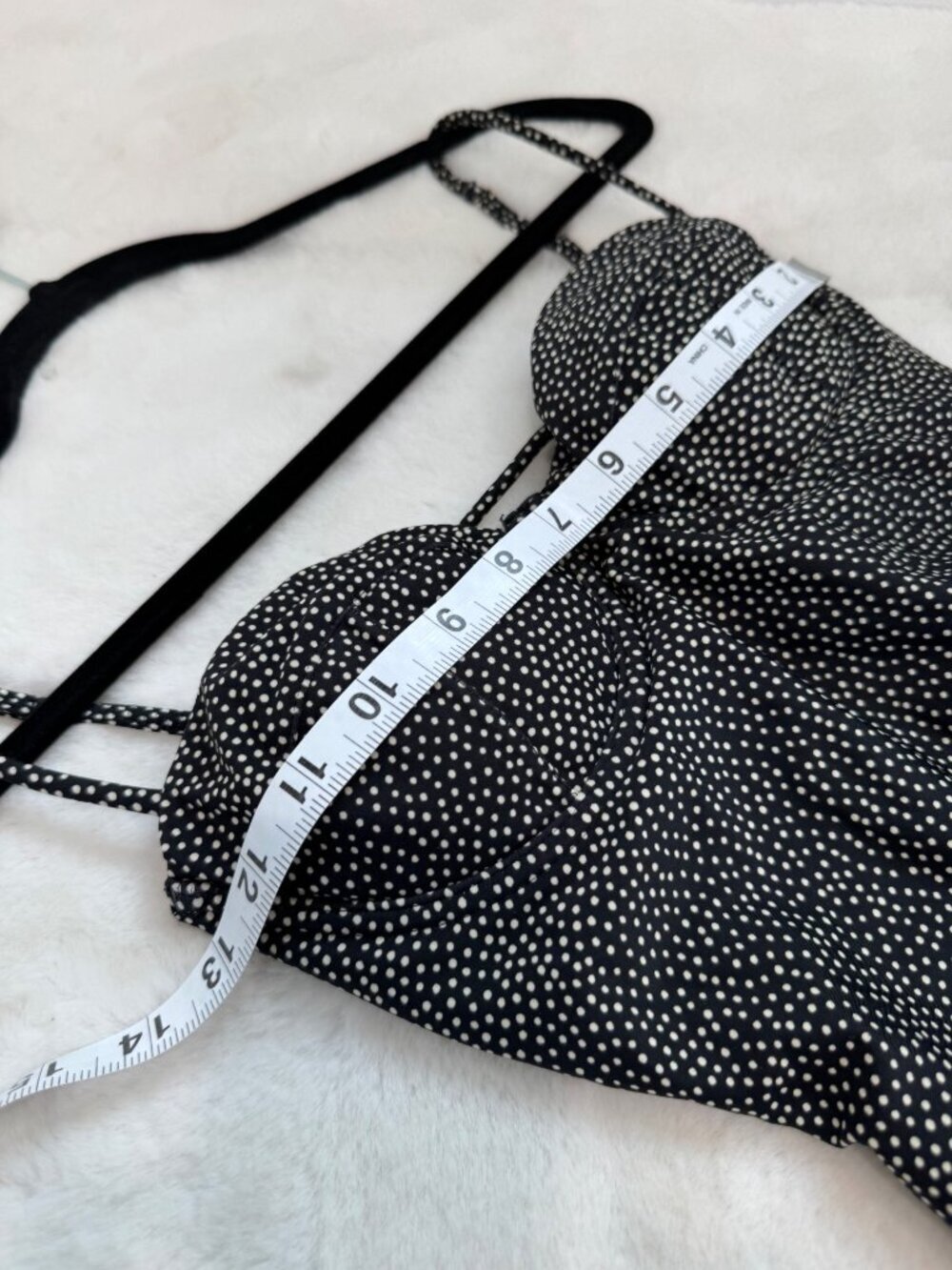 New Vix Paula Hermanny Women's Size M B&W dotted Dion Corsage One-Piece Swimsuit - Picture 3 of 16